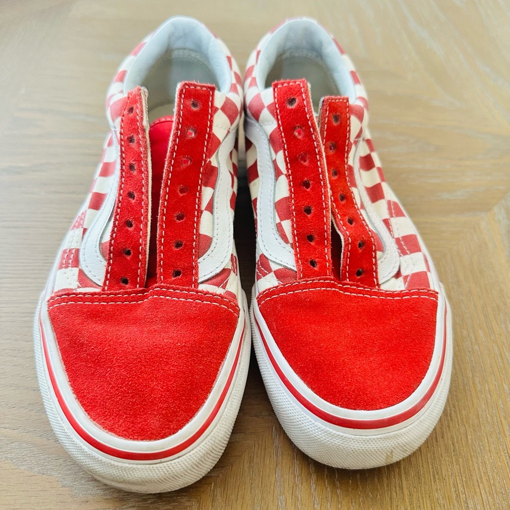 VANS • Red Checkered Shoes